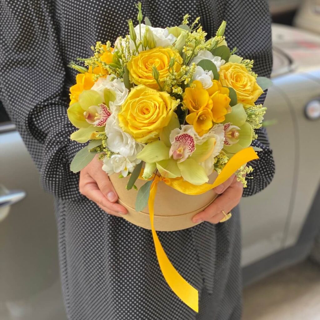 Virágdoboz sárga árnyalatban, termékkép 4