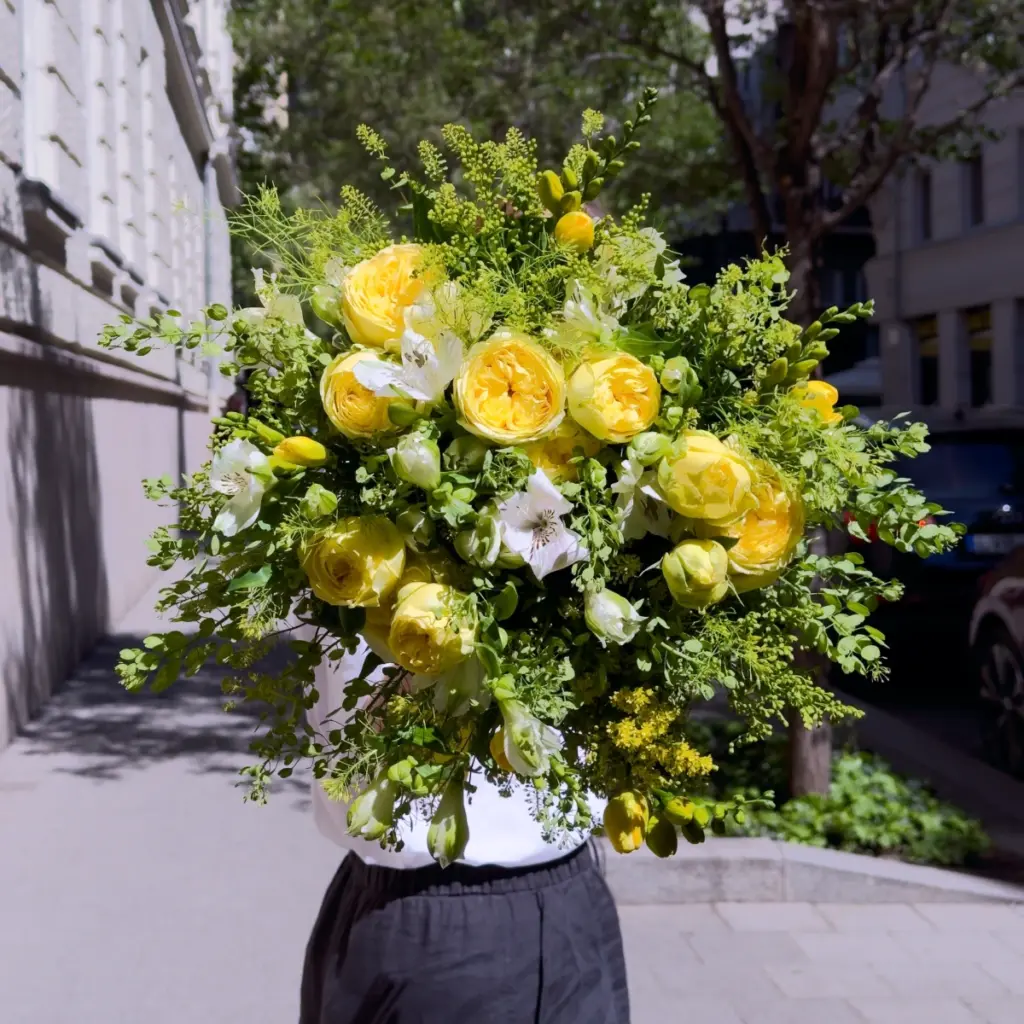 Assorted surprise bouquet in yellow color, product image 3