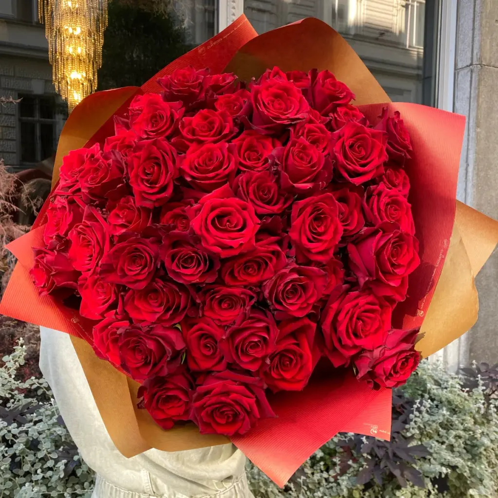 Romantikus vörös rózsa csokor, termékkép 2